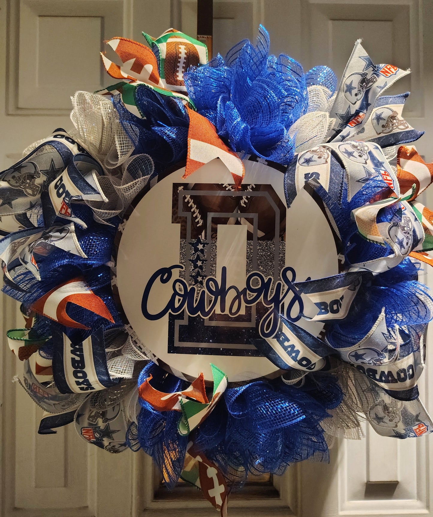 14 in Dallas cowboy's wreath