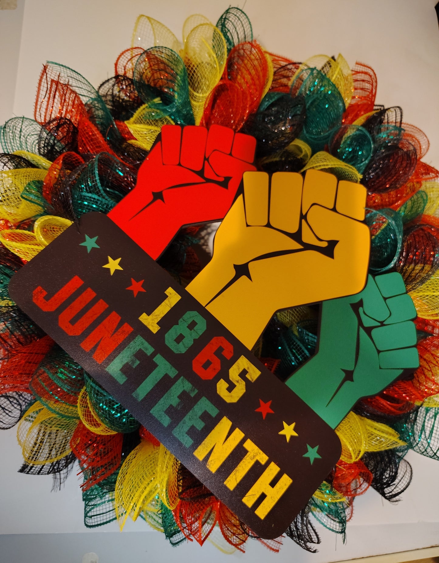 Juneteenth wreath 14in