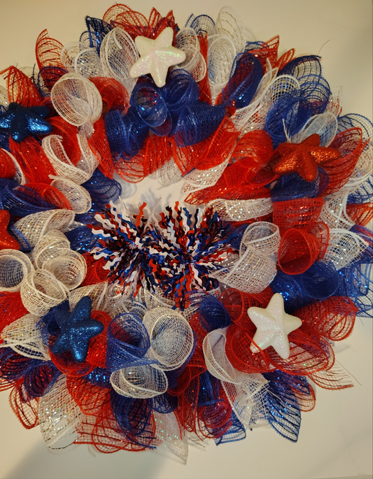 Red White and blue 14 in