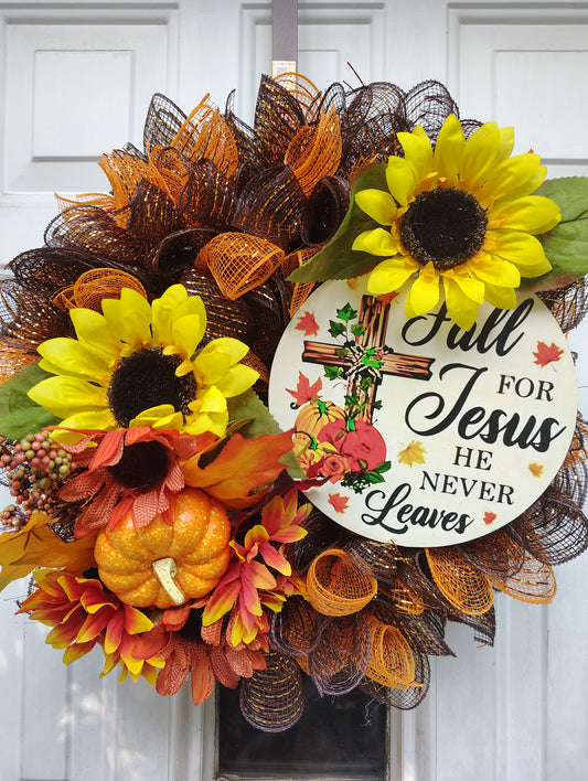 12 in Fall Wreath