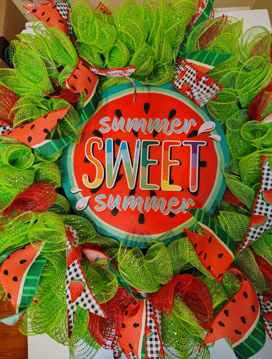 Watermelon Summer Wreath 18 in