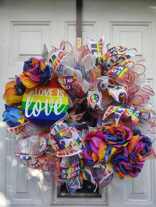14 in Rainbow wreath