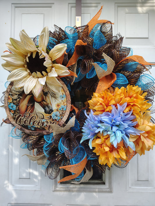 14 in horse wreath