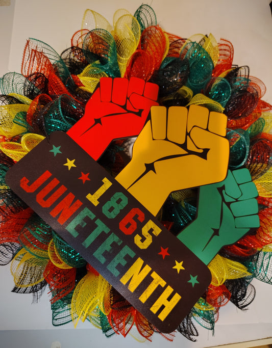 Juneteenth wreath 14in